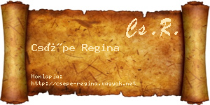 Csépe Regina névjegykártya